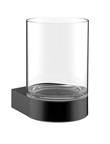 Emco Flow Glashalter Glasteil satiniert, schwarz