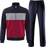 Schneider Sportswear Herren BLAIRM-Anzug Trainingsanzug, redwine/dunkelblau, 30