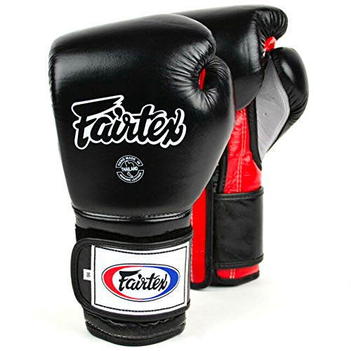 Fairtex Boxhandschuhe, BGV9, Mexican Style, schwarz-rot Größe 10 Oz