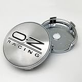 4 Stück Nabendeckel Radnabendeckel für OZ Racing 60mm, Radnabenkappen Radnabenabdeckung Wasserdicht Staubdicht Felgendeckel mit Logo,D1-60mm