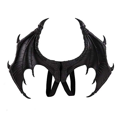 BaronHong Halloween Karneval Kostüm Cosplay Dämon Drachenflügel für Adult Kid (schwarz, M)