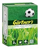 Gärtner's Rasensamen Spiel und Sport, für eine dichte Narbenbildung, extreme Strapazierfähigkeit, Trockenresistenz, 2kg