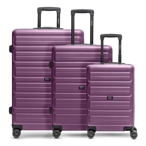 REDOLZ Hartschalen Koffer-Set 3-teilig | Leichte Reise-Trolleys aus hochwertigem, robustem ABS Material | Ultra-leicht für Damen & Herren | 4 Doppelrollen & TSA-Schloss (Essentials 08)
