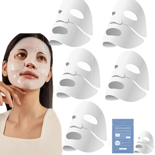 Biodance Collagen Mask Overnight,Bio-Collagen Real Deep Mask, Collagen Maske,Collagen Reverse Film Peel off Mask,Kollagenfilm Feuchtigkeitsfeuchter Anti-Falten-Maske Reduzieren Sie feine Linien (5PC)