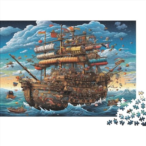 Schiffspuzzles, 500 Teile, für Erwachsene, kreative Puzzles, schwieriges Puzzle, herausforderndes Spiel, Geschenkspielzeug, Teenager, Familienpuzzles, 500 Teile (52 x 38 cm)