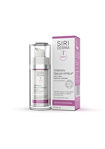 SIRIDERMA Basisches Intensiv-Serum Hyal4 | Ohne Duftstoffe | 30 ml | Veganes Feuchtigkeitsserum | Mit Hyaluron und Rosenwasser