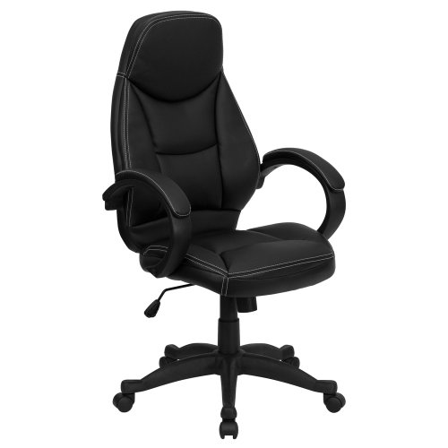 Flash Möbel h-hlc-0005-high-1b-gg Hohe Rückenlehne schwarz Leder modernes Bürostuhl