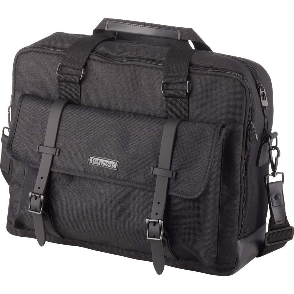 LIGHTPAK 46162 Laptoptasche Twyx für 15 Zoll Notebooks, Umhängetasche aus 600D Polyester mit Organizer-Fach, Businesstasche mit Tragegriff, Tablettasche, Tragetasche, magnetische Verschlüsse, schwarz