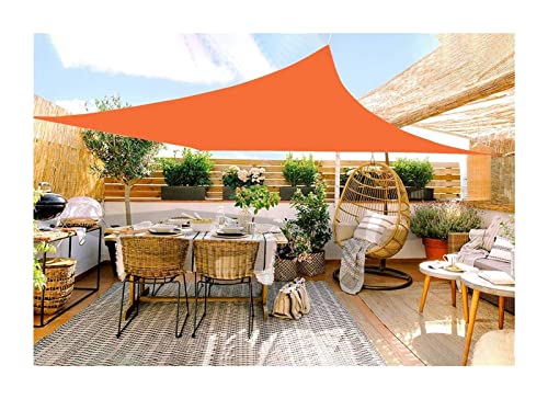 Sonnensegel, rechteckig, wasserdicht, Oxford-Stoff, wasserfest, Gartendach, Gartenüberdachung mit Markise (Farbe: Orange, Größe: 4 x 4 m)