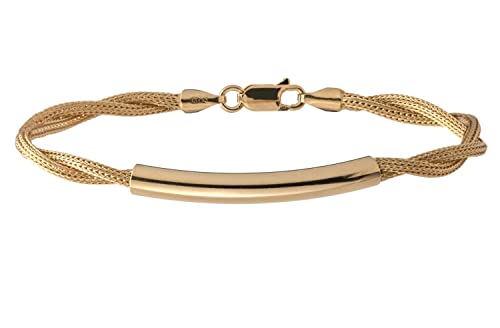 Fashion Line Armband aus 925 Silber, vergoldet - Auswahl aus 4 Längen