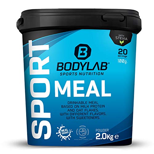 Bodylab24 Sport Meal Banane 2000g / 30g Protein aus Milcheiweiß / mehr als 40g Kohlenhydrate aus glutenfreien Haferflocken / ideal als Trinkmahlzeit für zwischendurch oder Mahlzeitenersatz