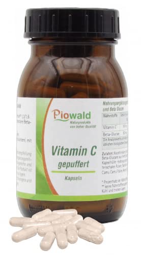 Piowald Vitamin C gepuffert - 100 Vegi Kapseln, mit Yestimun® 1,3/1,6 Beta-D-Glucan