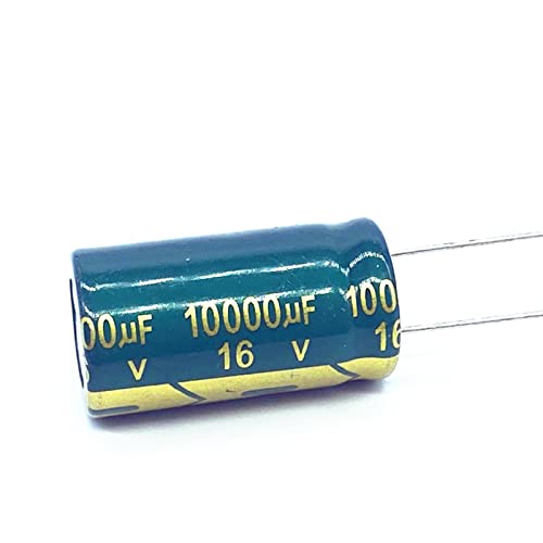 2 Stück 10000uf16V Hochfrequenz-Aluminium-Elektrolytkondensator mit niedrigem ESR/Impedanz Größe 16 * 30mm 16V 10000uf INGRTDJS