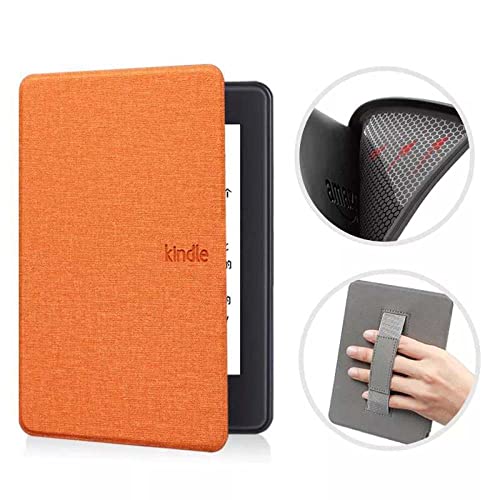 Liyinco Weiche TPU-Hülle für Kindle Paperwhite 5 (11. Generation 2021 veröffentlicht) E-Book-Reader Wake&Sleep Smart Cover,Orange,Paperwhite 5 11Th
