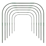 NZXVSE 6 x Gartenreifen für Reihenabdeckung, 86 x 91,4 cm, Gewächshaus-Rahmen, Tunnel-Reifen, rostfreier Stahl, mit kunststoffbeschichtetem Stützrahmen, Durchmesser 11 mm
