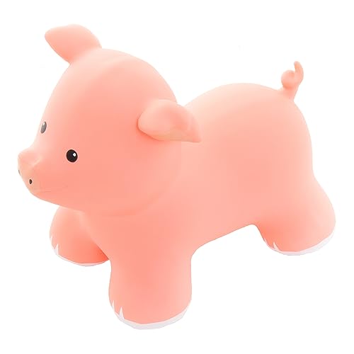 GERARDO'S Toys Hüpftier Rosa Schweinchen. Hüpftiere ab 2 Jahr und ab 3 Jahre. Aufblasbare Tiere Spielzeug Draussen oder Drinnen für Kleinkinder ab 24 Monaten.