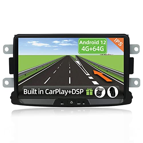 YUNTX [PX6+DSP] Android 10 Autoradio Passt für Dacia Sandero/Renault Duster/Logan - [4G+64G] - KOSTENLOSE Rückenkamera&Canbus - GPS 2 Din -Unterstützt DAB/Lenkradsteuerung/WiFi/Bluetooth 5.0/Carplay