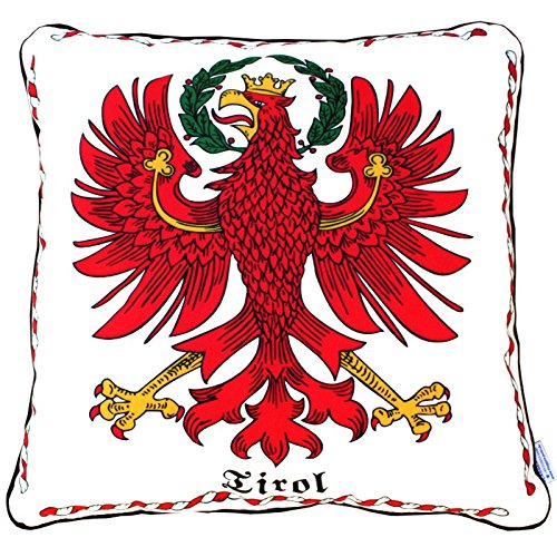 Unbekannt Tirol Kissen mit Edelweiß ca. 45 x 45 cm Fan Deko Kuschel Zierkissen mit Füllung