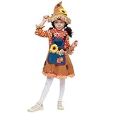 Spooktacular Creations Sunflower Sweet Scarecrow Kostüm für Mädchen Kinder Farmer (Small ( 5 – 7 yrs))