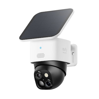 eufy Security SoloCam S340, Überwachungskamera aussen solar, 360°-Überwachung, Keine Toten Winkel, Sicherheitskamera mit 2,4-GHz-WLAN, Gebührenfreie Nutzung, HomeBase 3 kompatibel