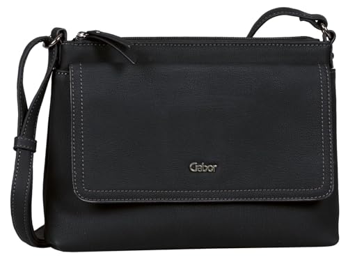 Gabor Umhängetasche Damen Dina, Schwarz (Schwarz), 25.5x18.5x4 cm, Gabor Handtasche Damen