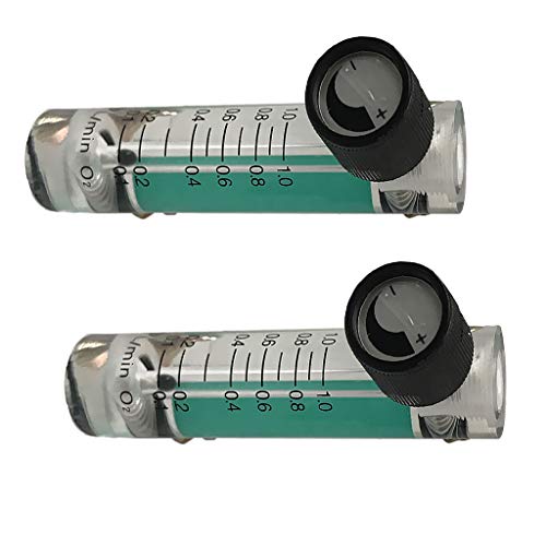 Almencla 2 Stü Air Gas Flowmeter Mit Regelventil Für Sauerstoff, 0.1 1LPM