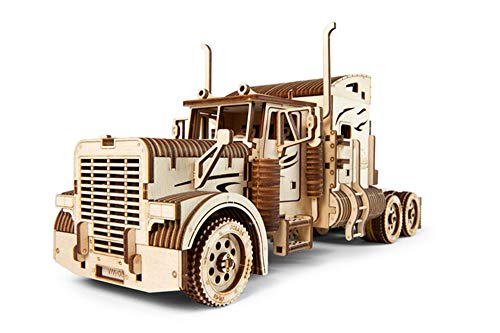 UGEARS Truck Modellbausatz - Schwerer LKW - DIY Holz Modell - Einzigartige Geschenkidee - VM-03 Lastkraftwagen mit Fahrerhaus - Umweltfreundliches Sperrholz - Kein Kleber nötig