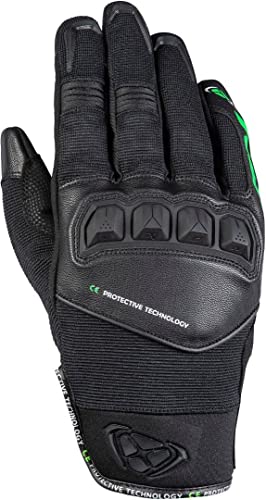 IXON Motorrad Handschuhe RS RUN schwarz grün Größe XXL