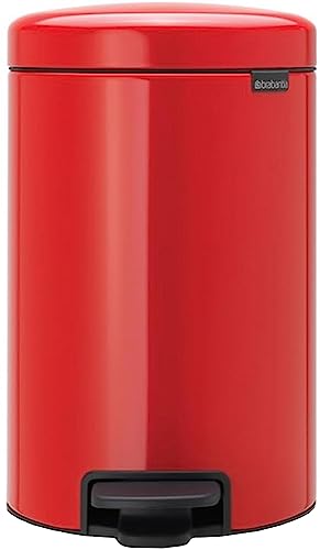 Brabantia Treteimer mit Inneneimer aus Kunststoff, stahl, Passion Rot, 12 Liter