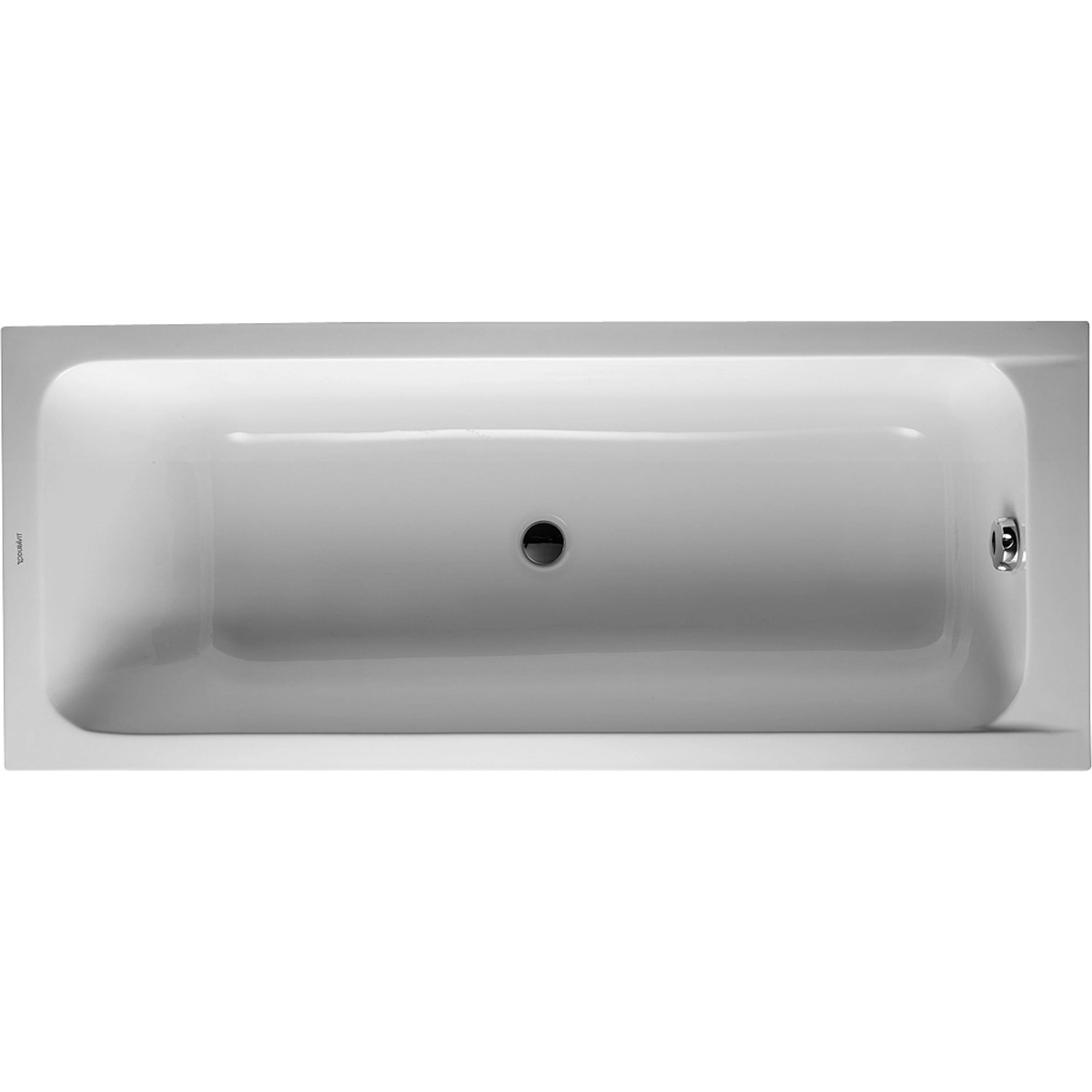 Duravit Badewanne D-Code 170 cm x 70 cm Einbauversion zentraler Ablauf Weiß