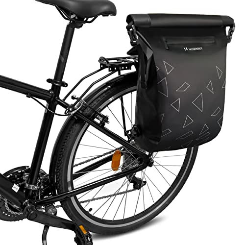 WOZINSKY Fahrradtasche Gepäckträgertasche Hinterradtsche Wasserdicht Reisetasche Tasche für Fahrrad, Mountainbike, ebike, MTB, Rennrad Bike Bag 23 L (Schwarz)