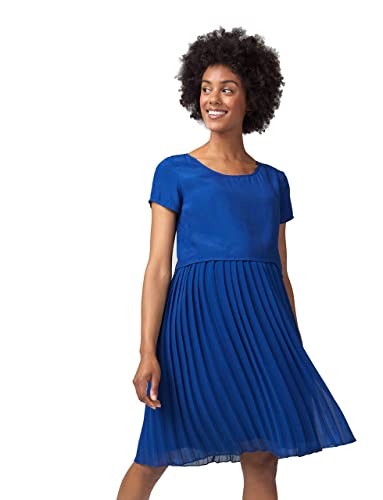 ESPRIT Maternity Damen Dress Mix Nursing ss Kleid, Blau (Bright Blue 410), (Herstellergröße: 36)