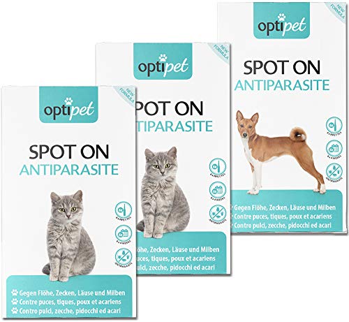 OptiPet 2X Spot On Katze 1x Spot On Hund