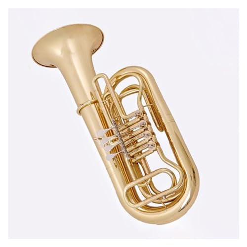 Professionelles Euphonium Vier Flache Tasten, Großes Trompeteninstrument, Messinglack, Gold-Euphonium, Professionelle Performance-Tuba