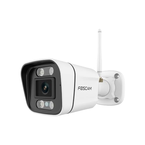 Foscam 5 MP QHD Outdoor WiFi IP-Kamera mit Lichtspots und Sirene V5P Weiß
