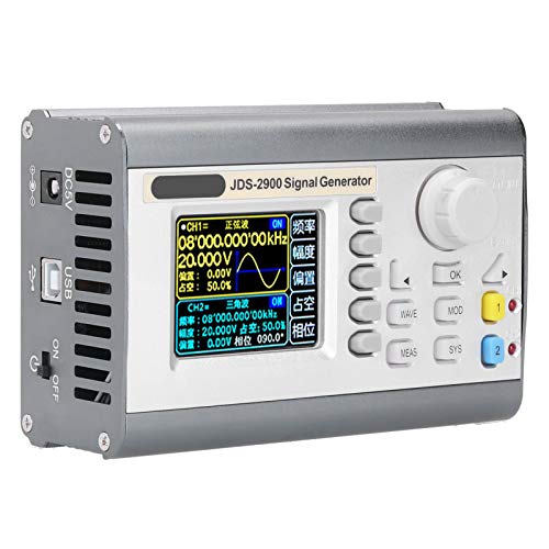 DDS Signal Generator Zähler, Signalgenerator mit LCD-Display, Hohe Präzision Zweikanal Funktionsgenerator Impuls Signal Frequenzmesser Frequenz Meter 266MSa/s(JDS2900-40M)