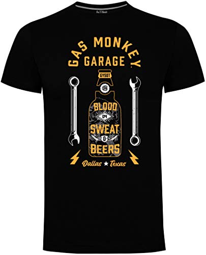 Gas Monkey Garage Herren T-Shirt Arbeit & Play Schwarz Gr. M, Schwarz