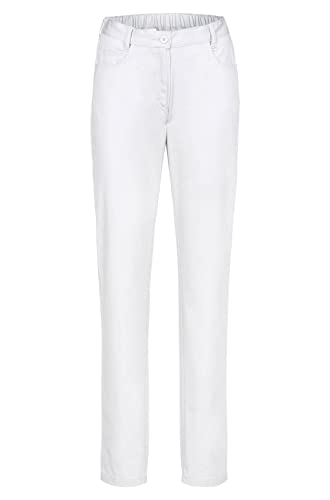 GREIFF Damen Hose RF Regular Fit - 5 Pocket - Schnitt - Gummibund hinten, Weiß, Größe 46