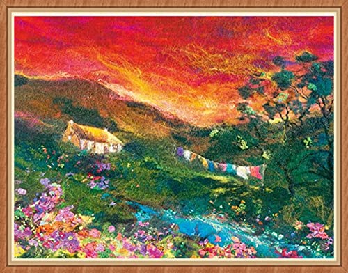 Klassisches 3000-Teiliges Puzzle Landschaft Unter Dem Sonnenuntergang Kunst Lerngeschenk Großes Holzpuzzle