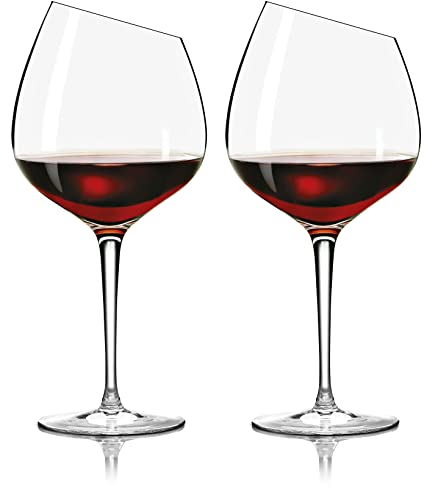 EVA SOLO | Bourgogne 2 Stück | Außergewöhnliches mundgeblasenes Glas | Weingläser