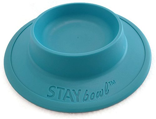 STAYbowl Rutschhemmende/no-Tip Pet Futter und Wassernapf für Katzen und Hunde (3/4 Cup-Größe) – erhältlich in Vier Farben, 3/4 Cup, himmelblau