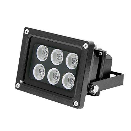 Hochleistungs Infrarot Scheinwerfer IN-906 schwarz mit 850nm IR LEDs für eine perfekte Nachtsicht