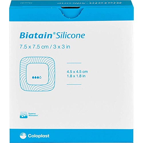 BIATAIN Silicone Schaumverband 7,5x7,5 cm 10 St Verband