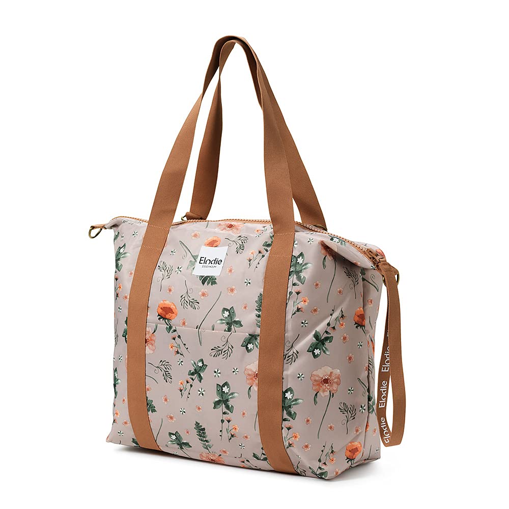 Elodie Details Wickeltasche Reisetasche Soft Shell mit Schnallen für Buggy und Wickelunterlage, Große 41x36x16 cm - Meadow Blossom