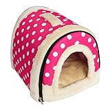 Youth Union Hundebett Hundehütte, Weiche Katzenhöhle Katzenhaus Haustier Bett Warm Schlafsack mit Abnehmbar Kissen für Hunde Katzen Hasen
