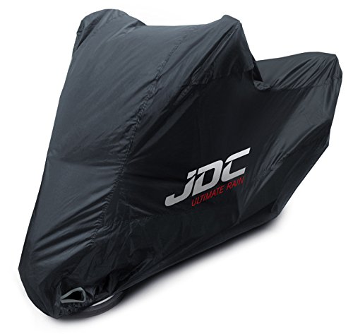 JDC 100% wasserdichte Motorradabdeckung – Ultimate RAIN (Strapazierfähig, weiches Futter, hitzebeständig, verschweißte Nähte) - L