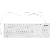 KEYSONIC 28063 - Tastatur, USB, Silikon, IP68, weiß