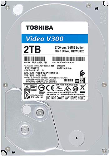 Toshiba HDWU120UZSVA 2TB V300 3.5' Video Streaming Hard Drive