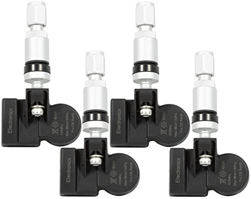 4 Radsensoren Reifendrucksensoren Sensor RDKS Sensoren Metallventil Silber Kompatibel mit Volvo S70 07/2014-10/2020