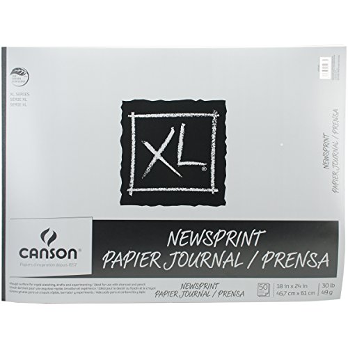 Canson Papier Biggie Jr. Newsprint Pad 18 x 24, 50 Blatt